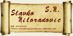 Slavko Miloradović vizit kartica